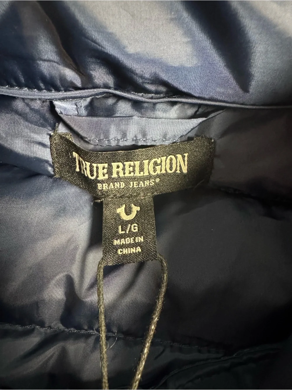 True Religion Navy Blue Quilted Puffer Jacket